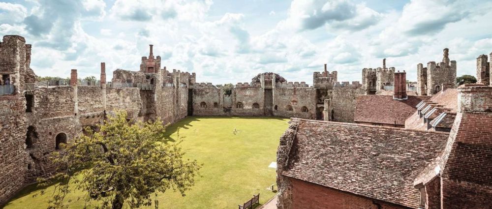 View of Framlingham Castle from the Wall Walk