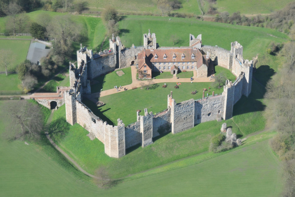 Framlingham Castle aerial view