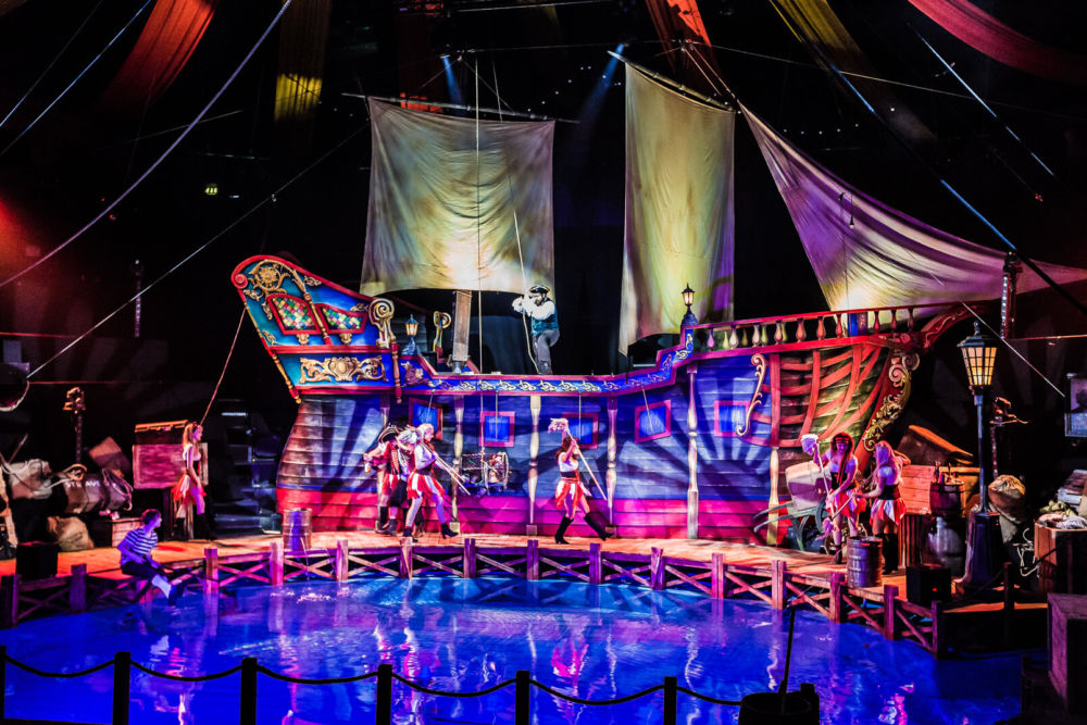 Pirates Live show on stage at the Hippodrome Circus Great Yarmouth