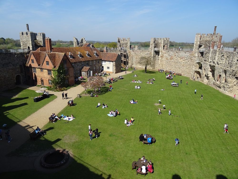 Poor House and meadow within the walls at Framlingham Castle