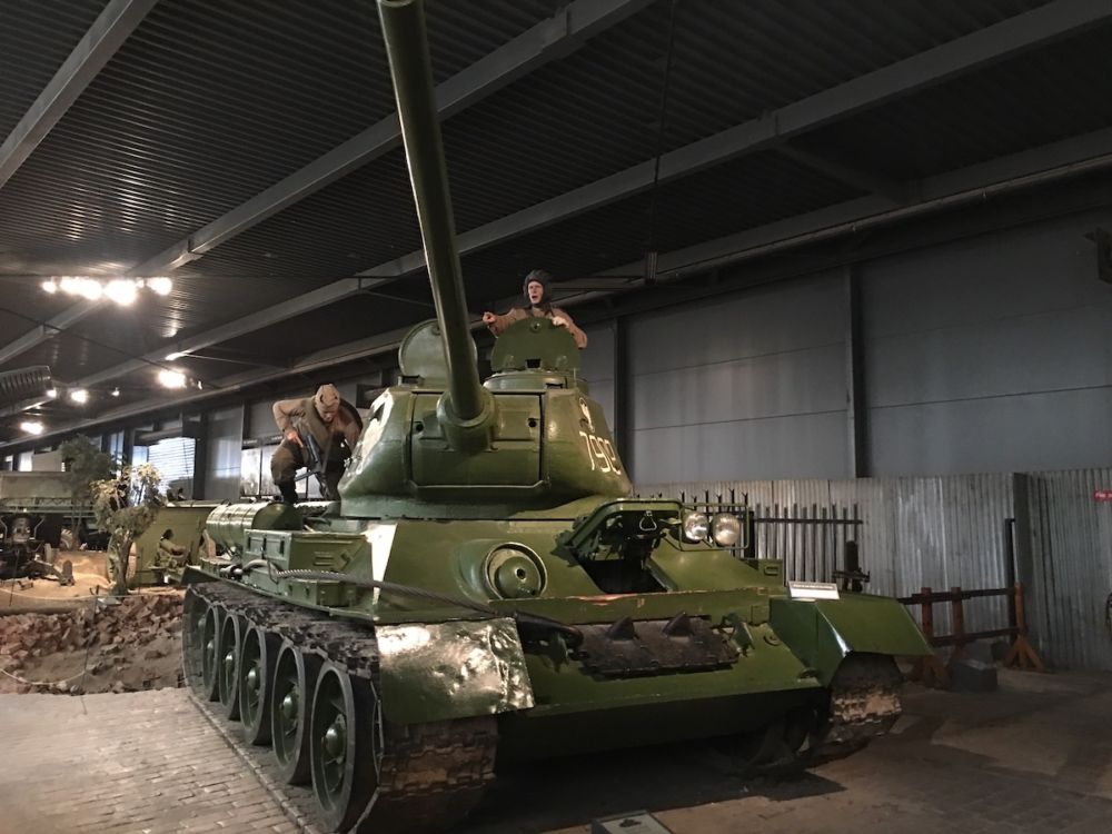 An old tank exhibited at the Imperial War Museum Duxford